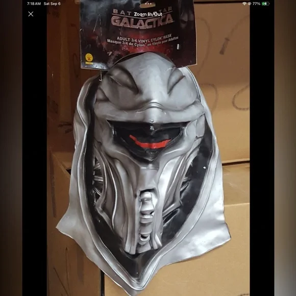 Battlestar Galactica Cylon Adult 3/4 Mask Licensed Product 3/4 Mask VINTAGE NEW